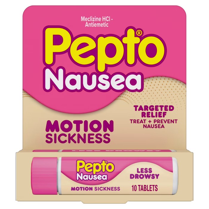 Pepto Nausea Motion Sickness Tablets 25 mg