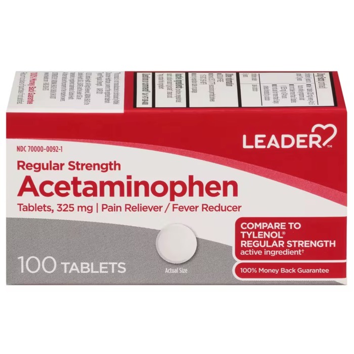 Leader Acetaminophen 325mg Regular-Strength Tablet