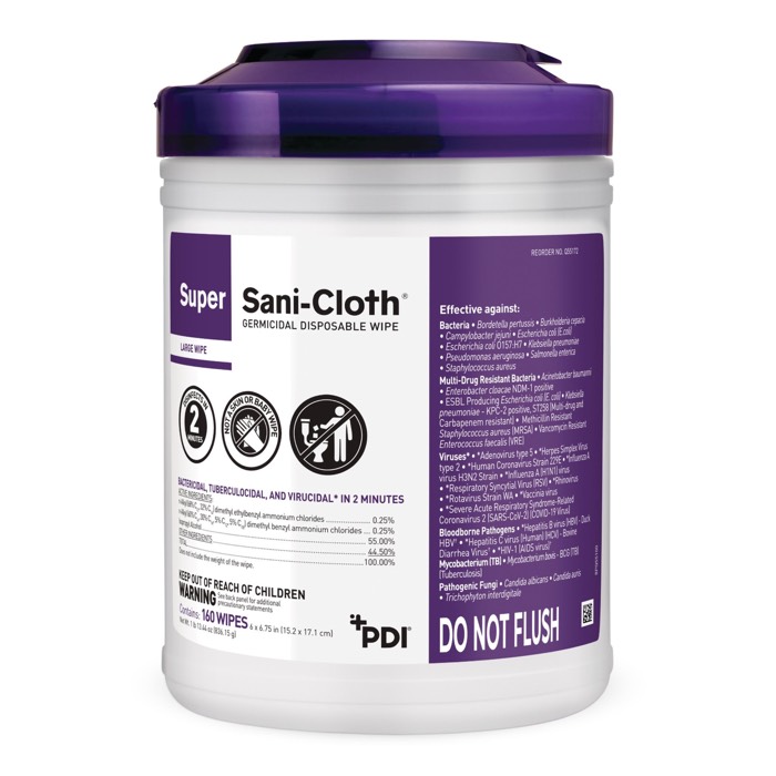 Super Sani-Cloth Germicidal Disposable Wipes