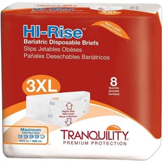 Tranquility Hi-Rise Bariatric Disposable Briefs