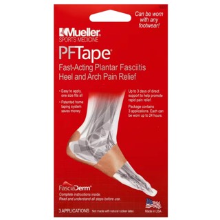 Mueller PFTape FasciaDerm Plantar Fasciitis Heel & Arch Pain Relief Tape