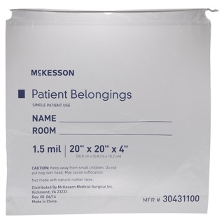 McKesson Patient Belongings Bag