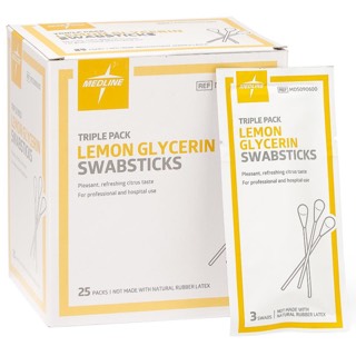 Medline Lemon Glycerin Swabsticks