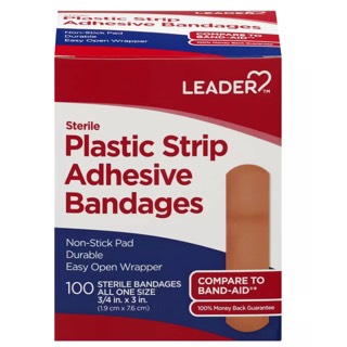 Leader Sterile Plastic Strip Adhesive Bandages