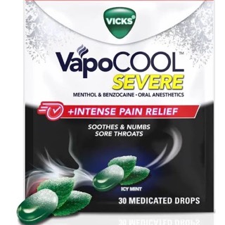 Vicks VapoCOOL 15 - 20 mg Icy Mint Throat Drops