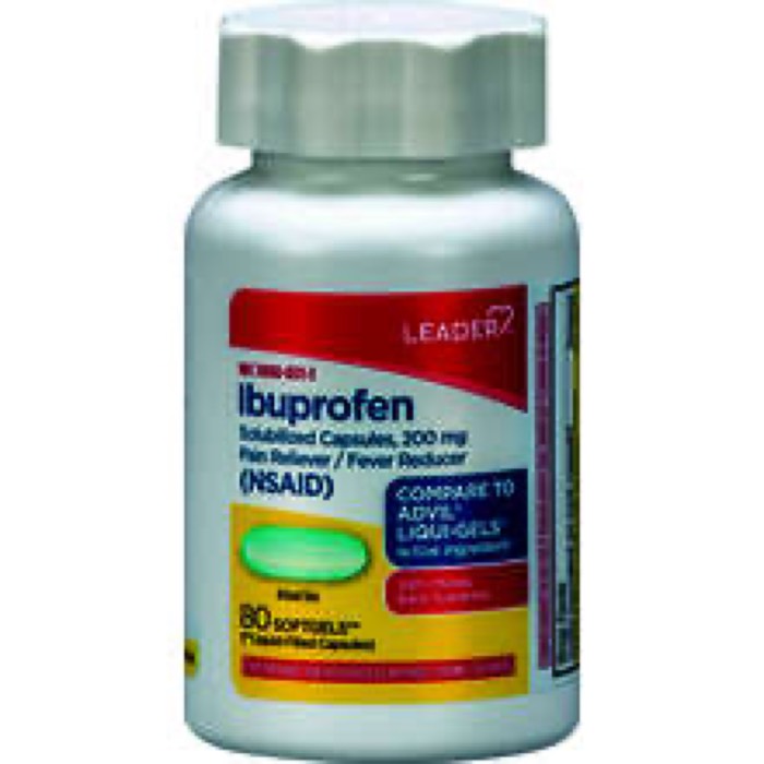 Leader Ibuprofen 200mg Solubilized Capsules