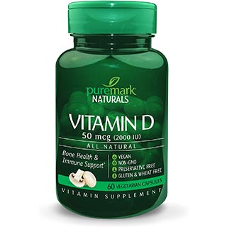 PureMark Naturals Vitamin D Vegetarian Capsules