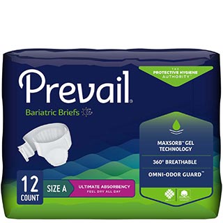 Prevail Bariatric Heavy Absorbency Briefs