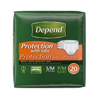 Depend Brief Protection With Tabs