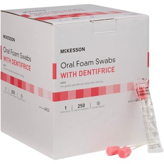 McKesson Oral Swab Dentifrice Foam Tip