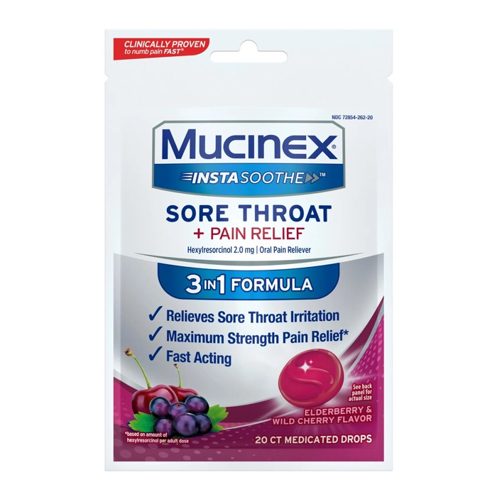 Mucinex Sore Throat + Pain Relief 2 mg