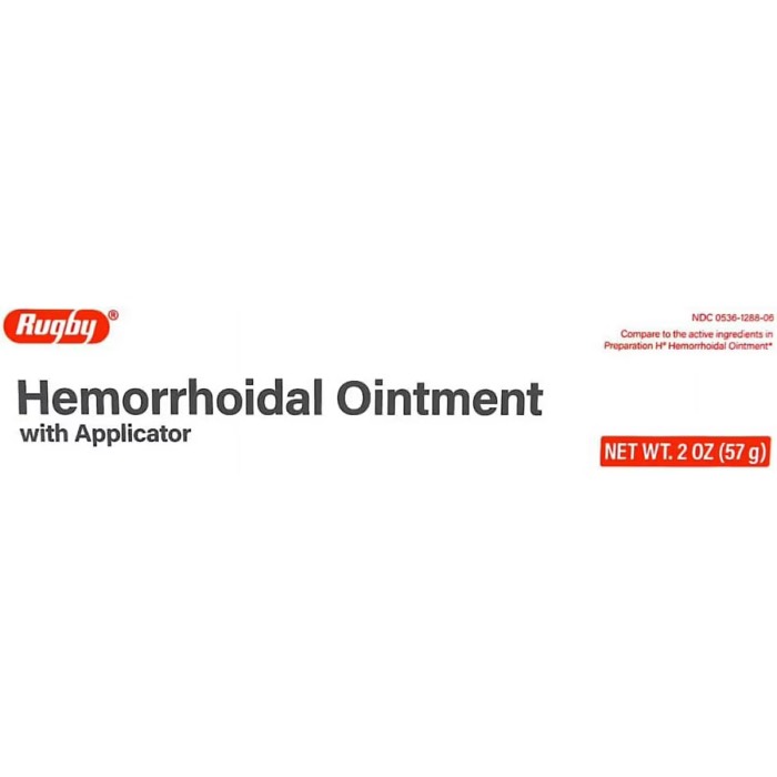 Rugby Hemorrhoidal Ointment with Applicator