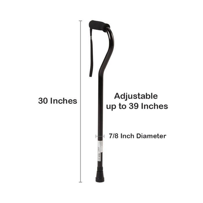 McKesson Offset-Handle Aluminum Cane