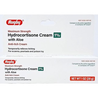 Rugby Hydrocortisone with Aloe 1% Cream